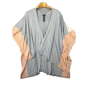 Eileen Fisher Colorblock Serape Wrap Cream, Gray, Blush Pink OS